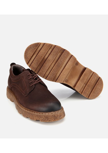 02AYH313950A480 ERKEK Nubuk Deri Kahverengi Termo Taban Günlük Ayakkabı