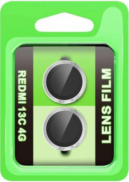 Xiaomi Redmi 13C Raze Metal Kamera Lens - Gümüş