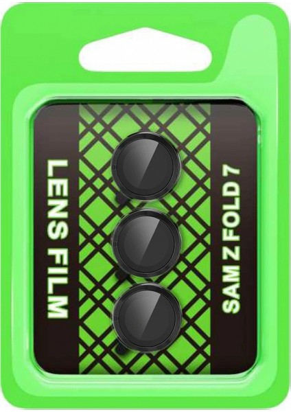 Samsung Galaxy Z Fold 7 Raze Metal Kamera Lens - Siyah