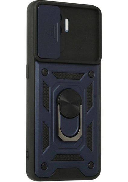 Oppo Reno 5 Lite Kılıf Pars Lens Yüzüklü Silikon - Lacivert modelleri