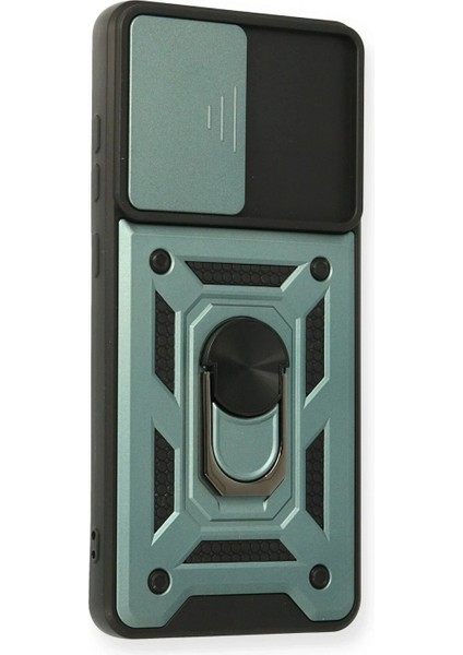 Samsung Galaxy A32 Kılıf Pars Lens Yüzüklü Silikon - Yeşil fiyatları