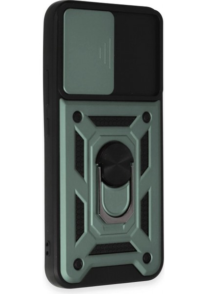 Samsung Galaxy A34 5G Kılıf Pars Lens Yüzüklü Silikon - Yeşil fiyatları