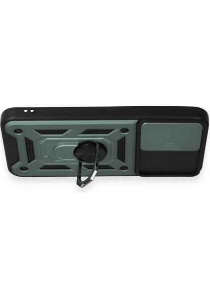 Samsung Galaxy A34 5G Kılıf Pars Lens Yüzüklü Silikon - Yeşil modelleri