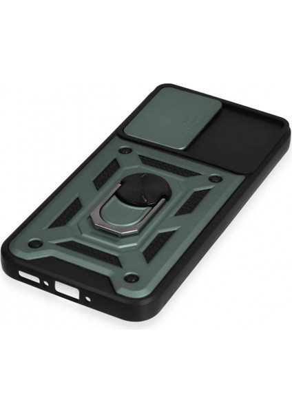 Samsung Galaxy A34 5G Kılıf Pars Lens Yüzüklü Silikon - Yeşil indirimleri