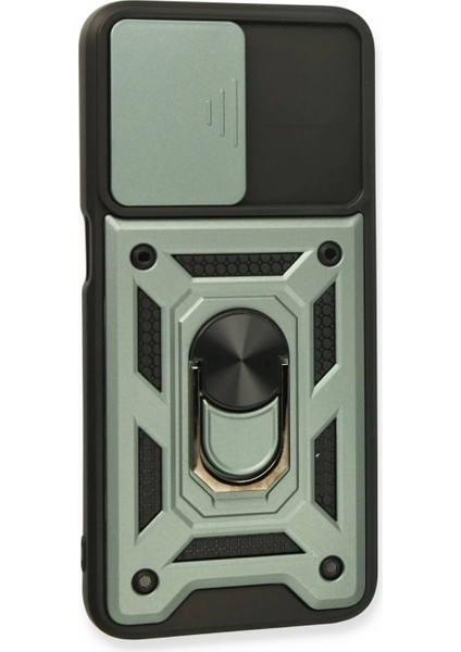 Oppo A16 Kılıf Pars Lens Yüzüklü Silikon - Yeşil modelleri