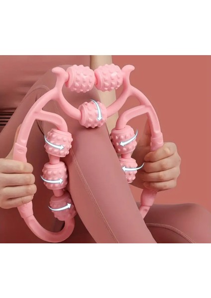 Taşınabilir Pembe Bacak Masaj Aleti, Kas Rahatlatıcı, Rulo ve Halka Tasarımı fiyatları