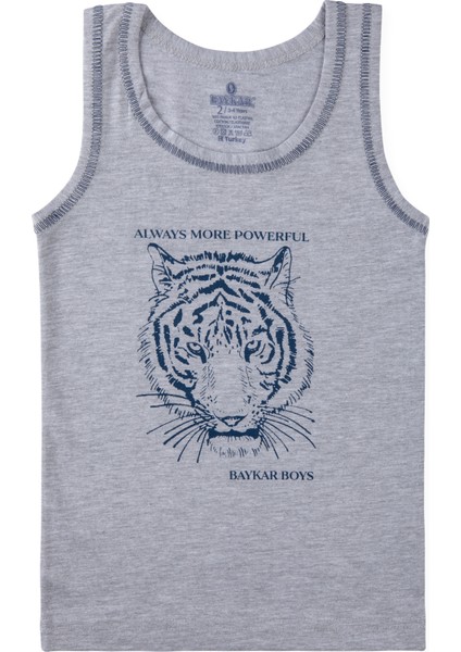 Erkek Çocuk Aslan Baskılı Atlet 3'lü Paket 2106 Gri indirimleri