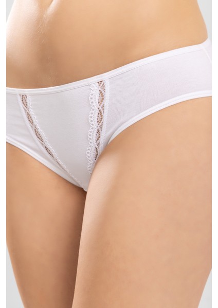 Kadın Zikzak Işlemeli Külot 3'lü Set 8046 Beyaz fırsatları