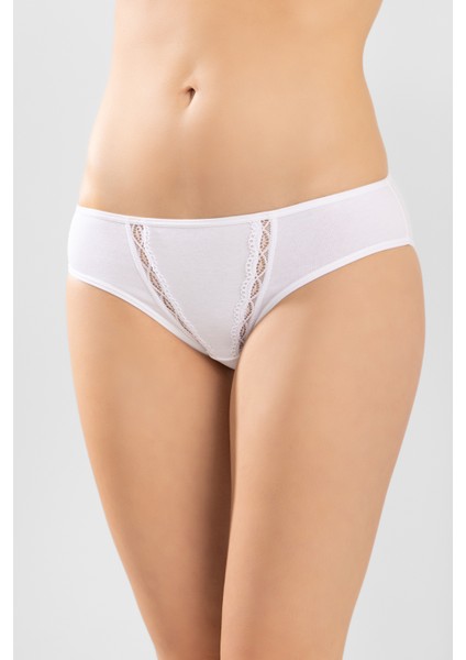 Kadın Zikzak Işlemeli Külot 3'lü Set 8046 Beyaz fiyatları