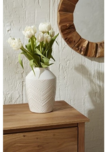 Angel Vazo Beyaz Şık Tasarım ve Zarif Görünüm ile 14.5x14.5x21.3 cm fiyatları