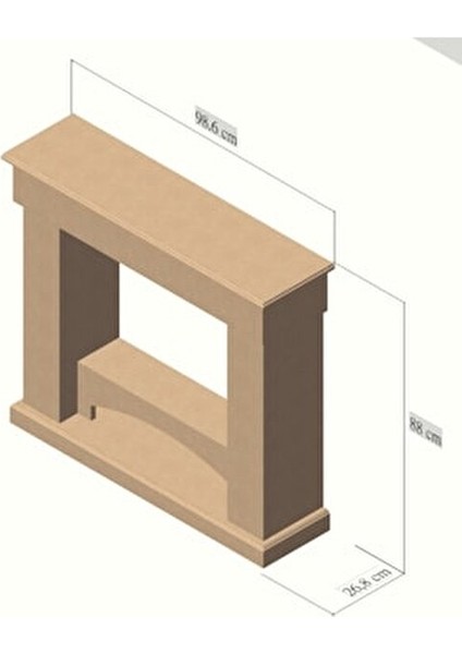 MDF Dekoratif Şömine Ahşap Renk 10 Adet Modern Görünüm İç Mekan Aksesuarı indirimleri