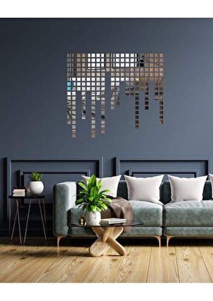 Gümüş Mozaik Duvar Dekoru 200 Adet Kendiliğinden Yapışkanlı 3x3 cm fırsatları