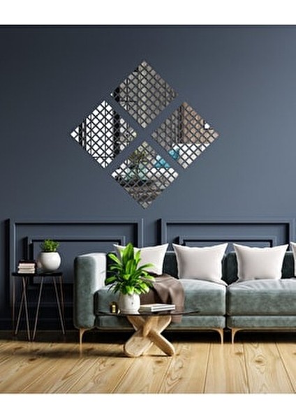 Gümüş Mozaik Duvar Dekoru 200 Adet Kendiliğinden Yapışkanlı 3x3 cm