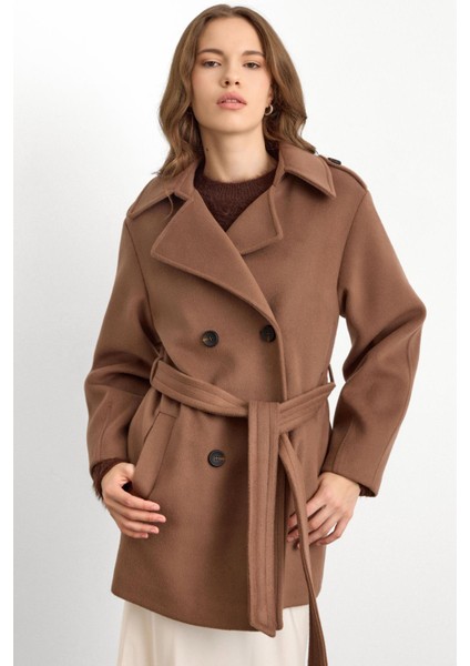 Apolet Detaylı Oversize Kısa Kaban A.KAHVE 3149 fiyatları