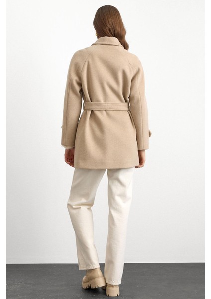 Reglan Kol Kruvaze Kısa Kaban TAŞ 3150