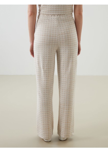 Yeni Sezon Beli Lastikli Desenli Kadın Pantolon fırsatları