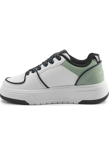 A102021849 5W Sempre 5PR Kadın Klasik Sneaker Beyaz - Yeşil