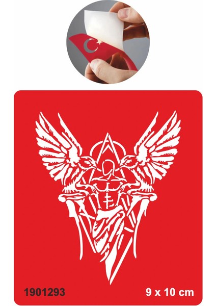 Omzunda Kuşlar Kanatlı Adam Tattoo Geçici Dövme Şablonları Kına Kalıpları