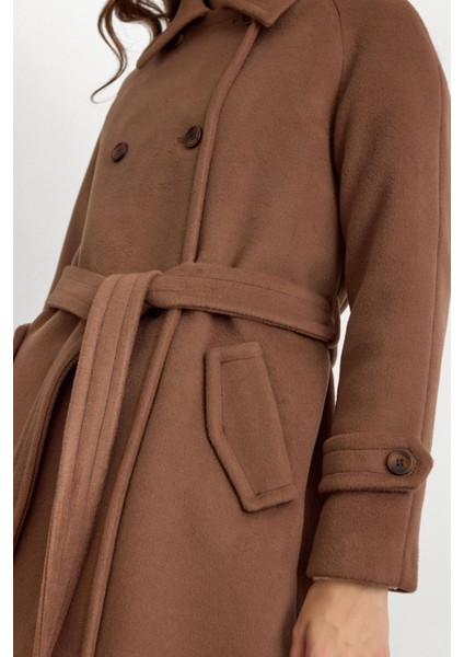 Reglan Kol Kruvaze Kısa Kaban A.KAHVE 3150