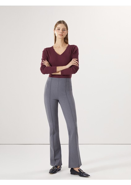 Yeni Sezon Ekstra Dar Fit Ispanyol Paça Kadın Pantolon