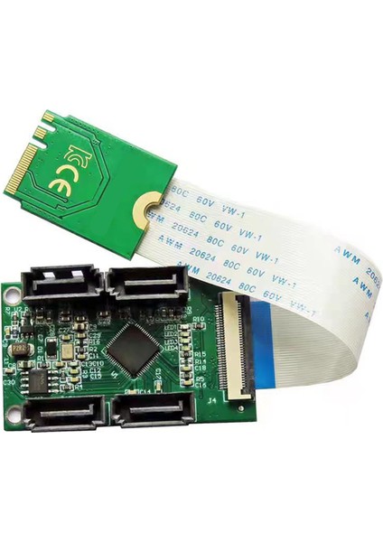 Adet ASM1064 M.2 Wifi - 4 Sata 3.0 Adaptör Uzatma Kablosu Konnektörü (Yurt Dışından)