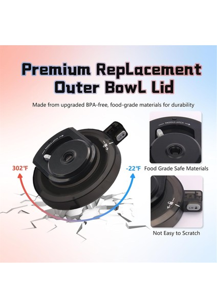 Ninja NC500 / NC501 / NC500C / NC501C / NC501H / NC501HBL Dondurma Makinesi Yedek Parçaları Için Dış Kase Kapağı (Yurt Dışından) fiyatları