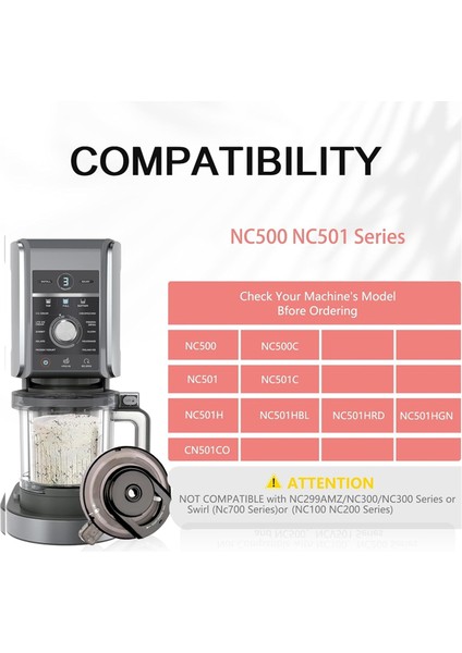 Ninja NC500 / NC501 / NC500C / NC501C / NC501H / NC501HBL Dondurma Makinesi Yedek Parçaları Için Dış Kase Kapağı (Yurt Dışından) modelleri