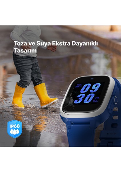 Kidi Lite GPS 4G Sim Kartlı Akıllı Çocuk Saati Okyanus Laciverti 2KSW01