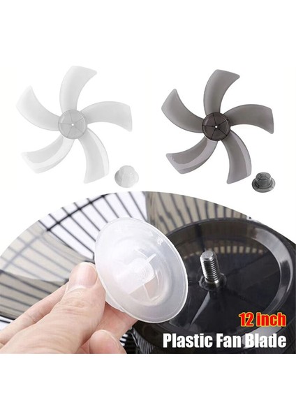 Ayaklı Kaide Vantilatörü Için 12 Inç Plastik Vantilatör Pervanesi 5 Kanatlı Somun Kapaklı Masa Vantilatörü Genel Aksesuarları, B (Yurt Dışından) modelleri