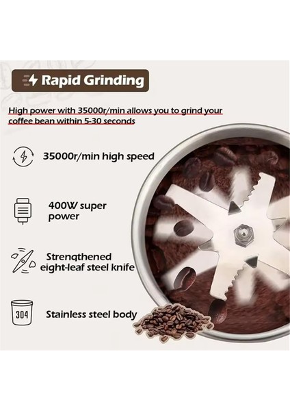 Elektrikli Kahve Öğütücü, Tahıl Değirmenleri, Baharat Öğütücü, Elektrikli Ev Tipi Küçük Toz Öğütme Makinesi, Baharat Öğütücü, Ab Fişi (Yurt Dışından) indirimleri