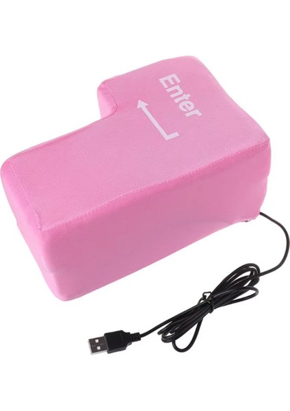 Büyük USB Enter Tuşu Yastığı - Stres Giderici, Programcılar Için Sıkıştırma Aracı, Yumuşak Masaüstü Yastığı, Yenilikçi Alet (Yurt Dışından) indirimleri