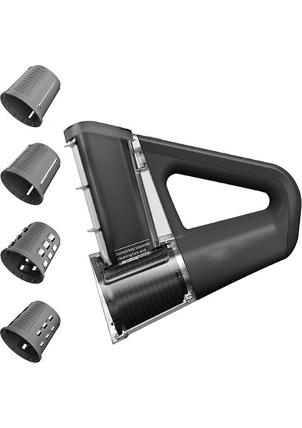 Elektrikli Peynir Rendesi Taşınabilir Salata Makinesi 4 Farklı Bıçak Şeklinde 40W Elektrikli Döner Dilimleyici Parçalayıcı Siyah (Yurt Dışından)