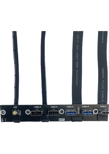 USB 3.0 Ön Panel Hub Io Paneli 2 Portlu Usb3.0+2 Portlu Usb2.0+1 Portlu Type-C 20G+LED Anahtarı Pc Kasası Masaüstü Siyah (Yurt Dışından) fiyatları