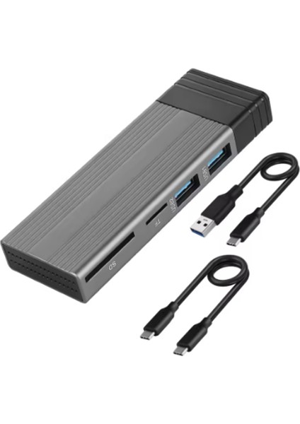M2 Nvme Ngff SSD Muhafaza Kutusu 10GBPS USB C Hub Tip C 3.1 - Sd Tf Usb2.0 Ayırıcı Yuvası Masaüstü Dizüstü Bilgisayar Için USB Hub (Yurt Dışından)