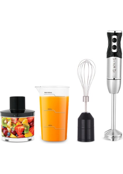 El Tipi Daldırma Blender, 4'ü 1 Arada El Blenderi, Paslanmaz Çelik Çubuk, Doğrayıcılı Emülsiyon Blender, Ab Fişi (Yurt Dışından)