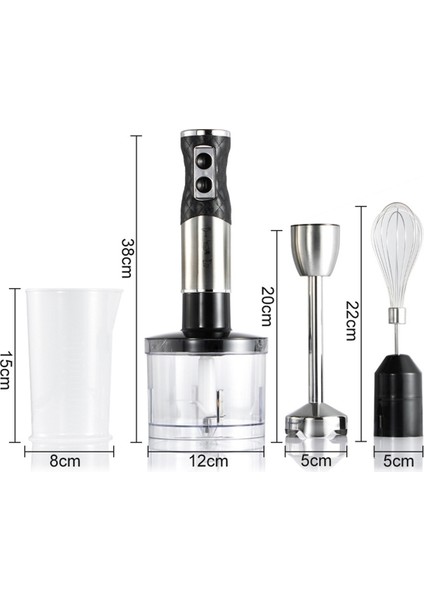 El Tipi Daldırma Blender, 4'ü 1 Arada El Blenderi, Paslanmaz Çelik Çubuk, Doğrayıcılı Emülsiyon Blender, Ab Fişi (Yurt Dışından) fırsatları