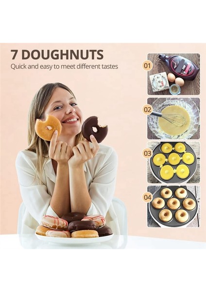 Mini Donut Makinesi 220V Donut Yapma Makinesi Kendin Yap Ev Kullanımı Mini Donut Yapma Makinesi Beyaz Ab Fişi (Yurt Dışından) fırsatları