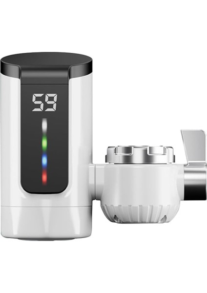 Sıcak Su Isıtıcı Musluk Büyük Ekran Dinamik Dijital Ekran Elektrikli Musluk Isıtıcı Banyo Mutfak Abd Fişi (Yurt Dışından)