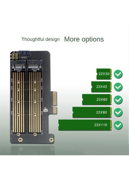 Mkey Bkey ile Çift Protokollü M.2 Nvme ve Ngff Ssd'den Pcı Express M.2 Adaptör Kartı (Yurt Dışından) indirimleri