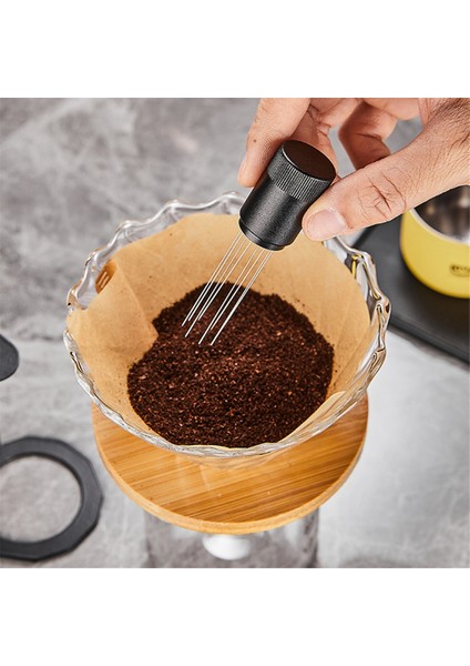 Kaymaz Saplı Kahve Tozu El Tamper Dağıtıcısı Için Alüminyum Alaşımlı Tabanlı Kahve Karıştırıcı Iğnesi (Yurt Dışından) fırsatları