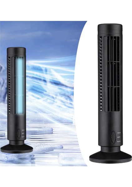 Kule Fan Mini Masaüstü Kanatsız Vantilatör, Öğrenci Ofisi Ev Dikey Masaüstü Vantilatörü, Ev Ofisi ve Yatak Odası Için Uygun (Yurt Dışından) fırsatları