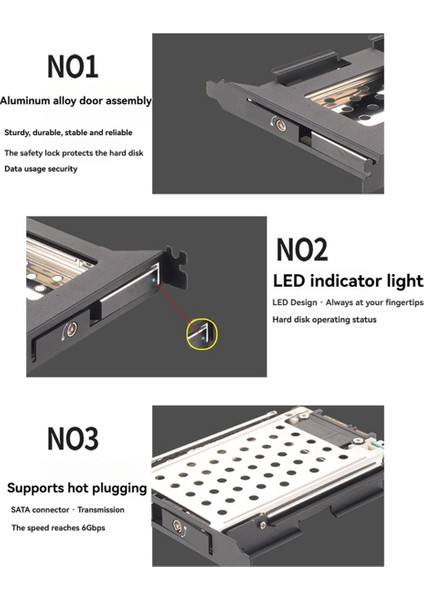 Pcı Yuvası Mobil Raf Desteği 2,5 Inç Sata HDD SSD Pc Genişletme Yuvası Sata3 6 Gbps Konnektör Hotswap (Yurt Dışından) fırsatları