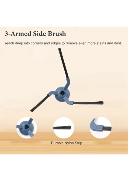 X10 Pro Omni Robot Süpürge Yan Fırça Aksesuarları Yedek Parça 24'lü Paket (Yurt Dışından) modelleri