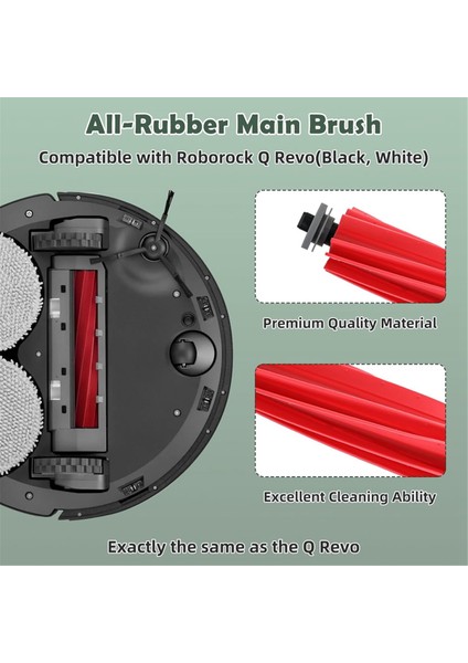Q Robot Vakum Ana Yan Fırça Hepa Filtre Paspas Bezi Pedleri Toz Torbaları Aksesuarları Kiti (Yurt Dışından) fiyatları