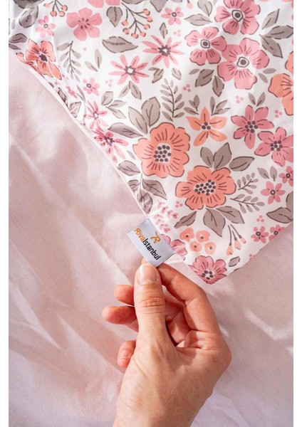 Pembe Bahar Tek Kişilik Nevresim Takımı Pamuklu