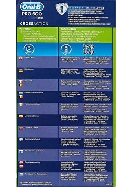 -Oral-B Pro 600 Elektrikli Diş Fırçası Dairesel Temizlik Özelliğiyle Yetişkin Kullanıcılar İçin fırsatları