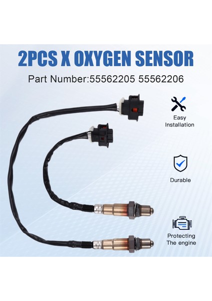 2pcs Chevrolet Cruze Sonic Cadillac Için Oksijen Sensörü Lambda Daewoo Vauxhall Opel Corsa Ambaleti Astra 55562205 555562206 (Yurt Dışından) fırsatları