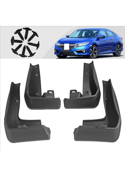 Honda Civic Için 10. 2016-2021 Araba Çamur Flags Sıçrama Muhafızları Çamur Flep Ön Arka Çamurluk Koruyucu (Yurt Dışından) fiyatları