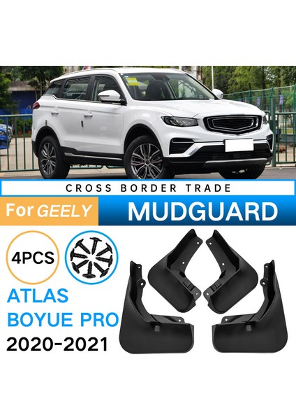 Geely Atlas Boyue Pro 2020-2021 Çamurlu Çamurluk Çamur Çamur Flep Guard Guard Mudguards Araç Aksesuarları (Yurt Dışından) modelleri