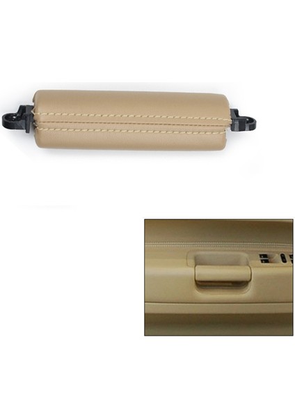 2pcs Araba Ön Kapı Kolu Çekme Trim Pu Deri 7L6867161 Vw Touareg 2003-2010 Yan Kapı Kolu Iç Lhd Rhd Bej (Yurt Dışından) modelleri